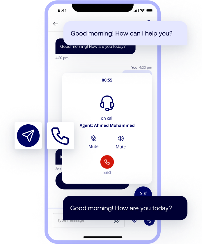 a mobile screen showing in app free phone calls